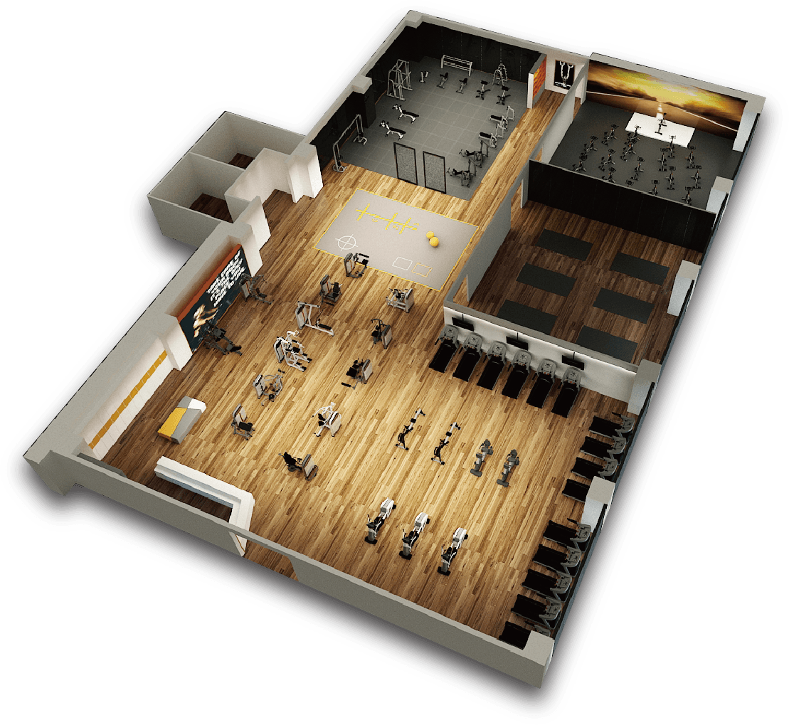 深圳健身房规划设计1000平方米效果图 深圳健身房规划设计1000平方米效果图