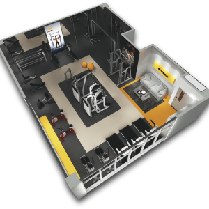 企业健身房100平米规划