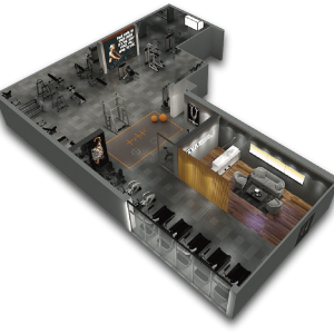 250m²企事业健身房规划